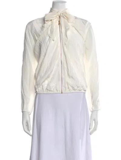 Pre-owned Patou Silk Square Neckline Top In Gold