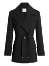 Patou Single-breasted Belted Jacket In Black