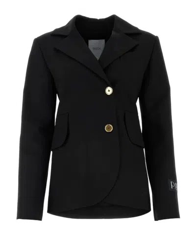 Patou Single-breasted Blazer In Black