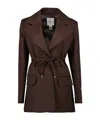 Patou Single-breasted Casual Jacket In Brown