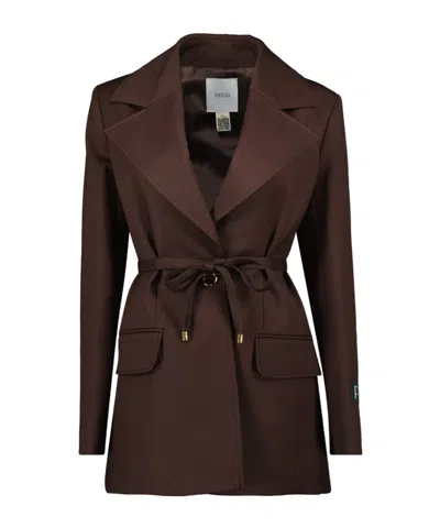 Patou Single-breasted Casual Jacket In Brown