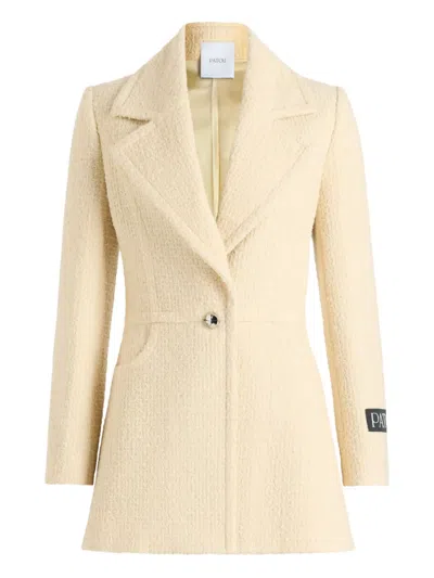 Patou Single-breasted Tweed Jacket In Neutral