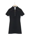 Patou Skater Mini Dress In Technical Crepe In Black