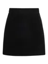 Patou Mid-rise Cashmere Blend Miniskirt In Negro