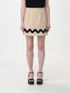 Patou Iconic Tweed Mini Skirt In Beige