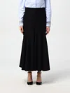 Patou Mermaid Midi Skirt In Schwarz