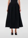 Patou Women's Pleated Midi Skirt In Schwarz