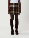 Patou Checked Wool-blend Mini Skirt In Multi