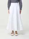 Patou Long A-line Skirt In Organic Cotton Gabardine