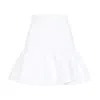 Patou Ruffle Mini Skirt In White