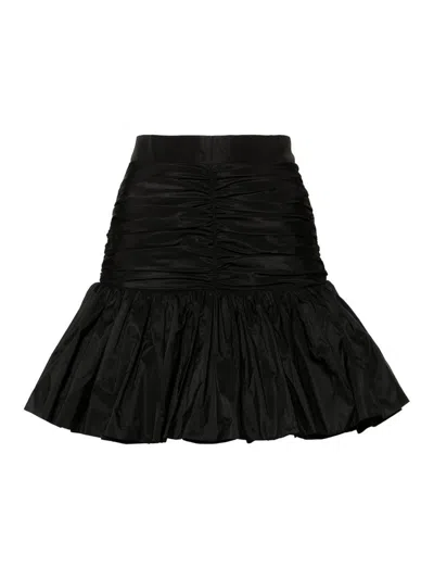 Patou Flounced Mini Skirt In Black