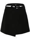 Patou Stretch Wool Mini Skirt With High Waist And A-line Silhouette