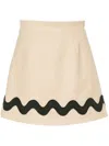 Patou Iconic Tweed Mini Skirt In Beige