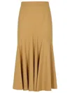 Patou Beige Wool Blend Skirt In Beige