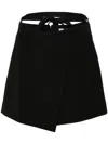 Patou Wrap Mini Skirt In Black