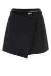 Patou Wrap Mini Skirt In Black
