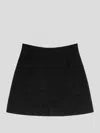Patou High-rise Cotton-blend Tweed Miniskirt In Black
