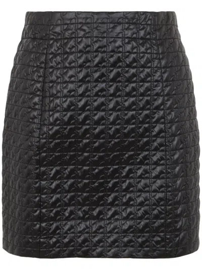 Patou Jp-quilted A-line Miniskirt In Black