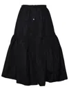 Patou Midi Skirt In Gabardine In Blue
