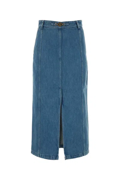 Patou Jp Skirt In Blue