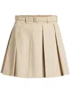 Patou Technical Wool-twill Pleated Mini Skirt In Multicolor