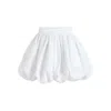 Patou High-waist Mini Bubble Skirt In White