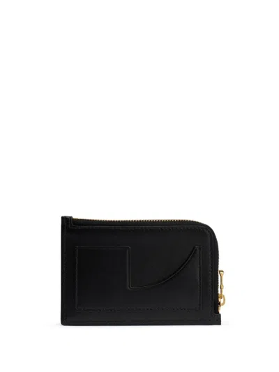 PATOU PATOU ZIP CARD HOLDER,SL0055000 999B BLACK