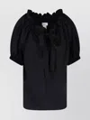 Patou Sleeveless Blouse With Bow And Ruffles