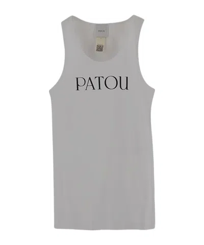 Patou Organic Cotton Fitted Tank Top Clothing In White