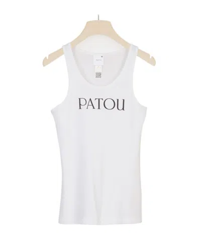 Patou Organic Cotton Fitted Tank Top Clothing In White