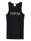Patou Modern Sleeveless Scoop Neck Tank Top In Black