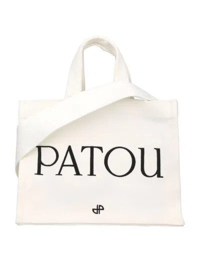 Patou Organic-cotton Tote Bag In White