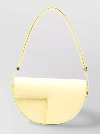 Patou Small Curved Shoulder Bag In Yellow