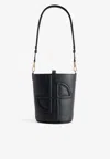 Patou Small Embossed Jp Bucket Bag In Black