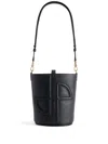 Patou Small Embossed Jp Bucket Bag In Black