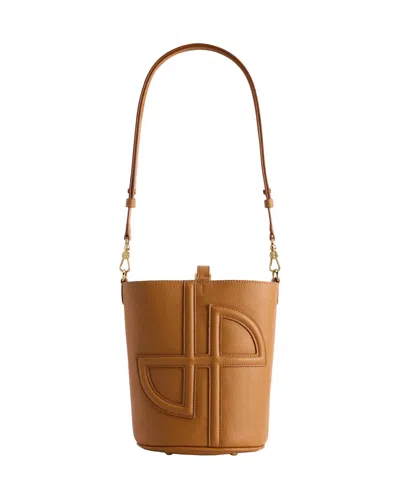 Patou Small Jp Bucket Bag In Brown