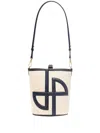 Patou Jp Bucket Bag Canvas Mm In Navy Black