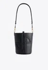 Patou Small Embossed Jp Bucket Bag In Black