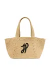 Patou Small Jp Monogram Trapeze-design Tote Bag In Neutrals