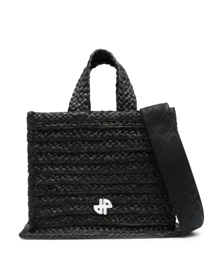 PATOU SMALL JP RAFFIA TOTE BAG