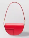 Patou Leather Shoulder Bag Adjustable Strap In Red