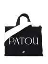 Patou Logo Mini Tote In Black