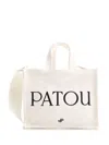 Patou Cotton Small Tote Bag In Neutral