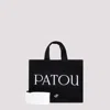 Patou Small Logo-print Tote Bag In B Black