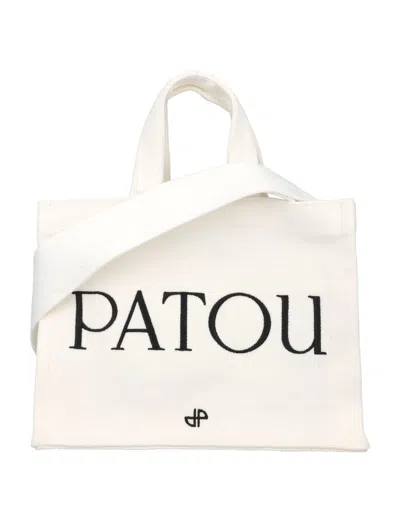 Patou Small Tote Bag In White