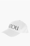 PATOU SOLID COLOR CAP WITH EMBROIDERED LOGO