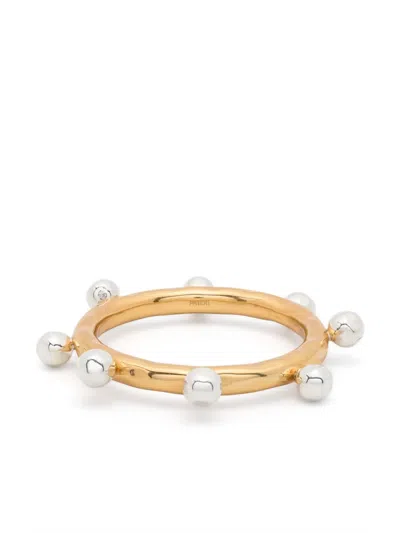 Patou Sphere-charm Hammered Bangle In 金色