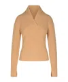 Patou Beige Wool Blend Turtleneck Sweater In Nude