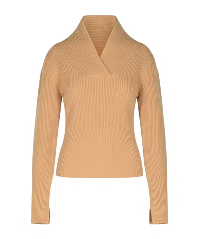PATOU SPLIT CUFFS KNIT SWEATER