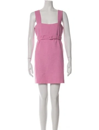 Pre-owned Patou Square Neckline Mini Dress W/ Tags In Pink